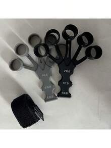 1 个弹性硅胶手指训练器 - 手部强化器 6 个阻力训练器 - 可调节手部，健身房健身器材（1 件（黑色/灰色）健身房配件 - 彩色 - 查看 1