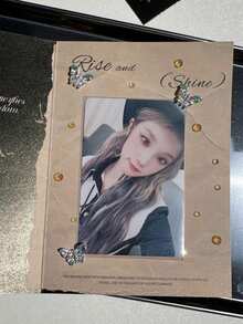 1pc Vintage Transparent Holographic Rose & Butterfly Crystal Diamond Decals For DIY Phone Case, Camera, Nail Art Decoration,School Supplies,Back To School