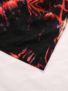 Men's Summer Double Layer Outdoor Sports Printed Woven Shorts