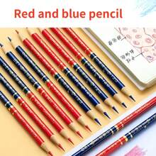 120 lápices bicolor rojo y azul, lápices redondos de polo médicos para marcado de infraestructura de enfermería de laboratorio, dibujo con lápices rojos y azules, comienza a escribir un nuevo libro con este interesante lápiz de regreso a la escuela
