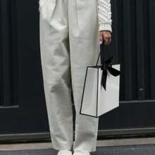 2pcs/12pcs Set Elegant Gift Bags With Bow Ribbon - Large Capacity White Paper Tote Bags, For Halloween, Thanksgiving, Christmas, New Year, Wedding, Birthday, Simple Solid Color Shopping Bags, Small Business, Bridal Shower, Housewarming, Holiday Party Supplies