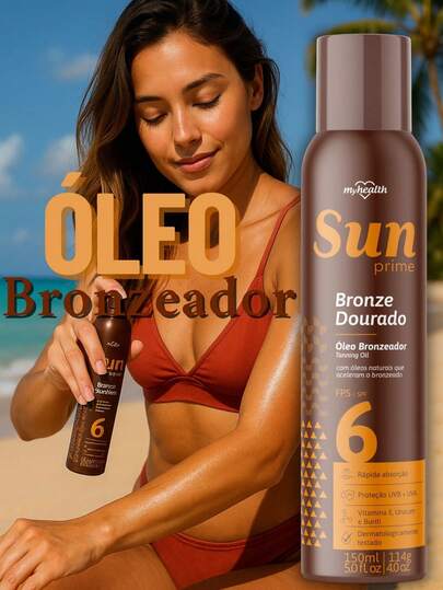 Bronzeador Bronze Dourado FPS 6 150ml My Health Spray