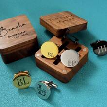 Custom Groomsmen Groom Best Man Cufflinks Gifts, Wedding Cufflinks, Personalized Cufflinks Wedding Favors Cufflinks, Wedding Gifts, Father's Day, Graduation Season, Best Wishes, Commemorative Brooches, Holiday Gifts For Dad/Mom, Mother's Day, Gifts For Good Friends, Birthday Gifts, Exquisite Gifts, Gifts For Good Sisters