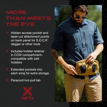 Bolso de cintura táctico Vertx S.O.C.P. para portar de forma oculta, uso diario, viajes y trabajo, bolso bandolera para armas cortas para hombres y mujeres, almacén local - Es negro - Ver 5