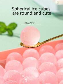 1 pieza Molde para hacer bolas de hielo de 33 cavidades con tapa, bandeja de cubitos de hielo para el refrigerador para congelar bolas para cócteles y bebidas - Multicolor - Ver 7