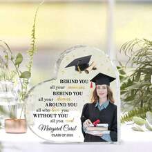 Customized Acrylic Photo Frame, Personalized Graduation Photo Frame, Acrylic Graduation Keepsake, High School And College Graduate Party Decoration Gift - Graduation Season Card Brick - View 5