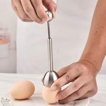 1pc Egg Cracker Tool, Stainless Steel Egg Opener With Egg Cups, Egg Topper Opener - Easily Cut And Remove The Top Of Soft-Boiled Eggs, Ideal For Kitchen