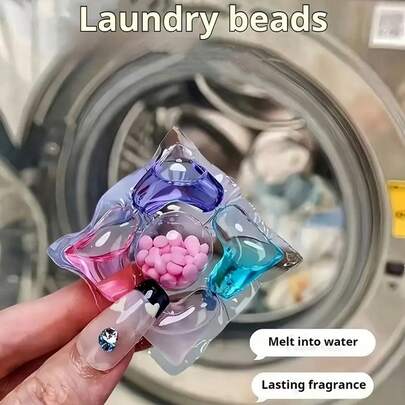 100pcs Laundry Detergent Pods, Pleasant Fragrance, Deep Cleaning, Powerful Stain Removal. Softens Fabrics, Long-Lasting Scent, Concentrated Active Ingredients, Low Foam Easy Rinse, Water-Soluble Outer Membrane, Dissolves In Water.