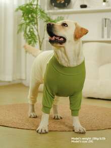 Pet ,Dog Clothes, Dog , Dog Pajamas, Big Dog , Large Dog Pajamas, Anti Licking, Small Dog Pajamas,Post Surgery Recovery Dog Clothes, Large Dog Jammies, Long Sleeve Prevent Shedding, Doggy Air Conditioner Suit, Recovery Suit For Large Medium Bodysuit Dogs, Suitable For 10 - 120 Pounds, Pet Summer Dreathable Costume, Extra-Large Elasticity - Green - View 5