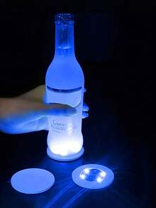 6 Pack LED Light Up Coasters, LED Wine Bottle Lights, Wine Bottle Beautifiers, LED Drink Sticker Coaster Discs, Glitter Coaster Flash Lights, Colorful Glitter Bottle Coasters, Wine Bottle LED Light Up Coasters, Wine Bottle LED Light Up Coasters, Bar And Nightclub Lighting Decorations, Event And Party Decorations,Halloween Decorations - Multicolor - View 7