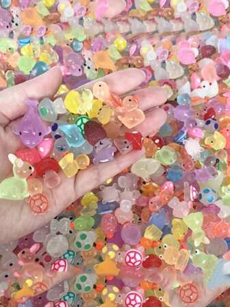 10/20/30/50pcs-Mini Resin Animals Figures To Hide Luminous Tiny Ducks Dinosaurs Miniature Figurines Glow In The Dark For Garden Micro Landscape Aquarium Potted Party Favor Decor,Mini Resin Animal Tiny Resin Animals Miniature Little Small Animal Figures Bulk For Micro Fairy Garden Landscape Accessories