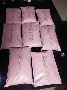 10/30 pièces Nouveaux sacs de transport rose ordinaires Matériau rose "Merci", sacs imperméables multifonctionnels de transport moderne, emballage de vêtements pour bureau, école, logistique de électronique, sacs d'expédition, sacs autocollants imperméables roses, saison des diplômes, cadeaux pour les enseignants, cadeaux amusants, emballage de la saison des mariages, sac cadeau pour fête d'anniversaire, emballage d'équipe. Convient pour la décoration de bureau, les fournitures de bureau, la rentrée scolaire