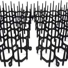 12 件防猫刺刺 - 塑料驱猫网带刺铁丝网设计，适用于猫，室内/室外使用，黑色，宠物用品 | 模块化钉杆 | 易于安装 - 黑色 - 查看 4