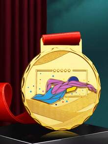 Custom-Made Metal Swimming Tags, Gold, Silver, Bronze Medals, Zinc Alloy Material, Competition Medals, Swimming Competition Honor Commemorative Medals - Multicolor - View 2