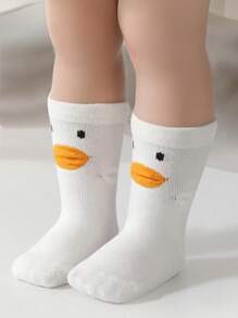 5 Pairs Of Breathable Socks For Children Aged 0-5 In Spring And Summer, Comfortable, High Elasticity, Duck, Cute, Baby Socks, Floor Socks