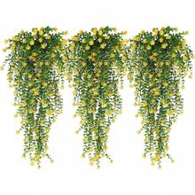 4 Packs Artificial Ivy Vine Hanging Plants - Faux Greenery For Indoor & Outdoor, UV Resistant, Ideal For Wedding And Engagement Decor, Detachable Leaves, Plastic Construction Fall/Autumn Decor Garden Fake Flowers Centerpieces