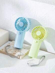 1pc Handheld Battery Operated Cartoon Mini Fan, Portable For Summer And For Outdoor,Sport,Travel,Kitchen,Bedroom,School,Office,And For Woman,Man,Children,Adult