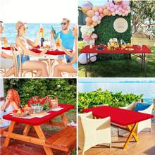 BRISCOES HOMEWARE Stretchable Polyester Tablecloth - Washable, Wrinkle-Resistant Rectangular Cover For Dining & Kitchen Parties