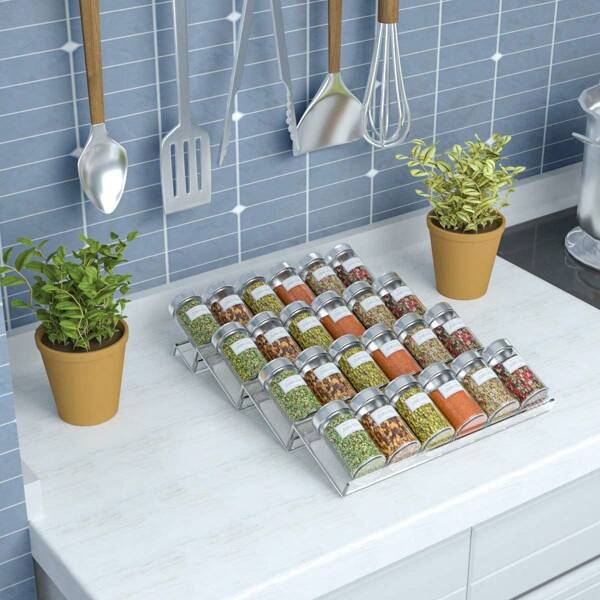 1 pieza/2 piezas Organizadores de cajón para especias - Expandibles, acrílicos, ajuste personalizado - Organizar cajones de cocina, estantes para frascos de especias, armarios, despensa