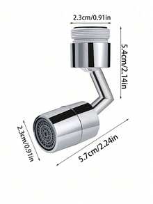 1 pieza/2 piezas Adaptador giratorio multifuncional antiescurrimiento para grifos, accesorio de cocina que se ajusta a todos los grifos - Plateado - Ver 9