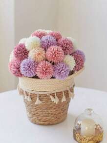 2 pièces/5 pièces Boule artificielle, Chrysanthème, Boule brodée, Décoration de mariage, Vase de maison, Décoration, Salle à manger, Salon, Chambre à coucher, Arrangement floral de table de chevet, Fleur tenue par la mariée, Fleur de poignet, Matériau de fleur de poitrine, Matériau de décoration de fête d'anniversaire, Cadeaux de la Saint-Valentin du Nouvel An, Décoration d'automne