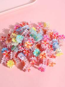 10/15pcs Cute Flower Hair Clips, Sweet Bangs & Flyaways Hair Accessories, Suitable For Any Occasion Hair Claws Claw Clips Hair Jaw Clip Hair Clamps Hair Clutch Hair Catcher Clip - Multicolor - View 1