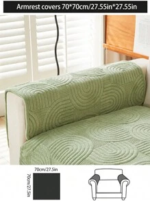 1pc Sofa Cushion Cover, Modern Minimalist Non-Slip Sofa Throw Blanket, All Season Machine Washable Dust-Proof Thick Plush Couch Cover, Green Living Room Decor Gift, Washable Non-Fading Soft Plush, Pet Friendly Fit L-Shaped Sofa And 1/2/3/4 Seats, Adjustable For Bedroom