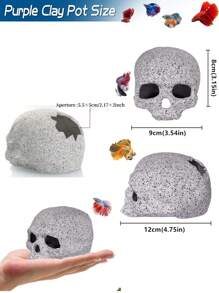 Aquarium Hidden Rock Caves, Betta Fish Tank Accessories Hiding Place Decorations, Betta Fish Toy Tunnel Fish Holes, Ceramic And Glass Container Accessories, Suitable For: Breeding, Playing And Resting Of Aquatic Pets