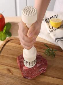 1pc Stainless Steel Steak Hammer Meat Piercing Needle, Home Tenderizing Tool, Hole-Drilling And Ligament-Disrupting Device, Meat Hammer For Knocking And Inserting Meat Needle, Suitable For Snacks, Steaks, Pork Chops, Chicken Steaks