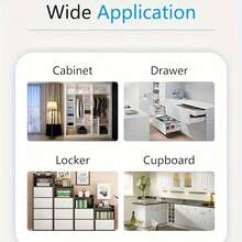 leooy Fingerprint Lock, Fingerprint Smart Drawer Lock, Mini Fingerprint Lock, Cabinet Lock, Office Drawer Lock, File Cabinet Fingerprint Lock, Powered By 3 AAA Batteries, Can Also Use Type-C Interface To Unlock