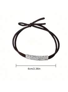 Luxury Rhinestone Ponytail Holders: Set Of 5 Elegant Black Elastic Hair Ropes Decorated With Brilliant Crystal Accents, Providing A Strong And Gentle Hold For All Hair Types, Adds A Touch Of Sparkle And Refinement To Ponytails, Top Knots, Half-Up Styles, And Braids, Perfect For Adding A Touch Of Glamour To Everyday Looks, Dressing Up For Special Events, Dance Recitals, Cheerleading, And More, Durable And Stretchy Elastic Ensures Long-Lasting Use Without Snagging Or Breaking Hair, Makes A Stylish And Practical Gift For Women And Girls Who Appreciate Fashionable And Functional Hair Accessories, Elevate Your Hairstyles Effortlessly With These Exquisite And Secure Rhinestone Ponytail Holders, Adding A Touch Of Dazzling Charm To Any Occasion.