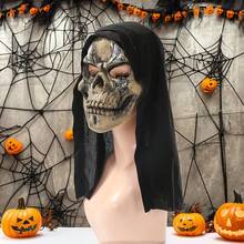 Máscara de Horror Metade do Rosto de Látex, Máscara de Zumbi para Sala de Fuga, Casa Assombrada, Fantasia