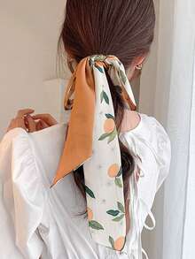 9件套女士优雅花卉、水果和字母印花黑白发圈，时尚百搭发饰，适合日常造型、洗漱和搭配服装，可作发带、头巾、发箍、吸汗带、发带，秋冬季度假装扮必备，女士优雅围巾、女士头巾、柔软头巾 - 彩色 - 查看 5