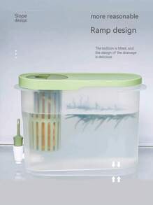 Beverage Dispenser With Fruit Infuser - Design Suitable For Refrigerator / 100% Leakproof / Material, Beverage Dispenser With Tap, Suitable For Party, Wedding And Home, Outdoor Picnic Water Tank, Barbecue Tableware. Suitable For Frozen Juice, Tea And Beverage, Party Beverage Container | Beverage Machine For Refrigerator