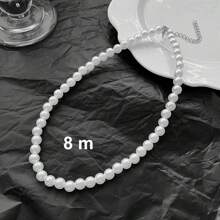 1 Stück 4m-12m Vintage französischer Perlenkette, simpler Choker mit zufälliger Perlenmenge