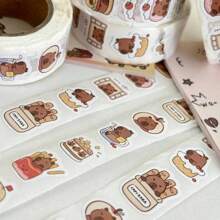 1 Roll/500pcs Capybara Sticker Sheets, Suitable For Laptop, Scrapbook, Phone And Guitar - DIY Decorative Stickers For Gifts, Cards, And Home Decor