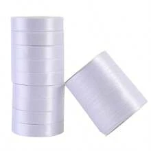 1 Roll X 25 Yards White Satin Ribbon, DIY Rose Flower Material Silk Satin Ribbon For Cake Decor, Gift Wrapping, Weddings, Parties, Bows