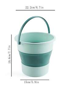 1pc Foldable Water Bucket, Portable Travel Car Fishing Bucket, Large Capacity Home Bathing Foot Soak Bucket, Thick Plastic