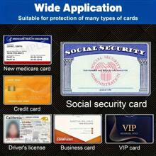 5pc Classic PVC Waterproof Card Protective Case, Soft Clear Storage Bag For Social Security/Medicare/Credit Card Wallet
