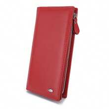 High Cow Leather Women Soft-Sided Wallets Women's Long Leather Money Clutch Portable Travel Passport Storage Purse With ID Window Simple Fashion Business Coin Purse Anniversary Valentine's Day Birthday Women Ladies Gift Business Top Layer Leather Women Wallet Card Holder Christmas Birthday Anniversary Gift - Multicolor - View 1