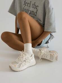 SRSOO 2025 Spring/Summer New Retro Casual Couples Sneakers, Sports Shoes, Versatile Mesh Trainers, Breathable Running Shoes - Beige - View 10