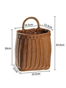 1 Stück/2 Stück handgeflochtener Aufbewahrungskorb, Country Stil Rattan Hängekorb für Küche, Wohnzimmer, Badezimmer, Outdoor Picknick, Regalkorb, waschbar und feuchtigkeitsbeständig, vintage Garten handgeflochtener Aufbewahrungskorb, perfektes Geschenk für sie, Valentinstag, Sommer Outdoor Zubehör, Küchenzubehör