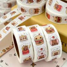 1 Roll/500pcs Capybara Sticker Sheets, Suitable For Laptop, Scrapbook, Phone And Guitar - DIY Decorative Stickers For Gifts, Cards, And Home Decor