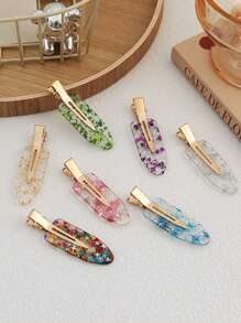 4pcs Fashion Versatile Acetate Non-Slip Hair Clips Claw Clips Hair Claws Hair Barrettes