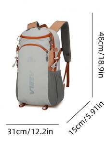 New Outdoor Travel Hiking Backpack, Large Capacity - Light Grey - View 4