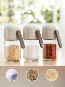 1pc Stylish Spice Storage Box, Home Kitchen Combination Storage Box, Seasoning Bottles, Monosodium Glutamate & Salt Jars