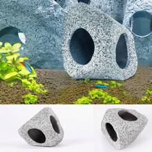 Aquarium Hidden Rock Caves, Betta Fish Tank Accessories Hiding Place Decorations, Betta Fish Toy Tunnel Fish Holes, Ceramic And Glass Container Accessories, Suitable For: Breeding, Playing And Resting Of Aquatic Pets