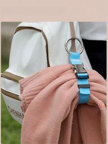 1 Hebilla de metal Cinturón de viaje portátil antirrobo, Organizador de equipaje, Cinturón de equipaje multifuncional y ajustable, Accesorios de viaje para equipaje, Compatible con equipaje, mochilas y bolsas de todos los tamaños para la escuela, Accesorios escolares - Multicolor - Ver 3