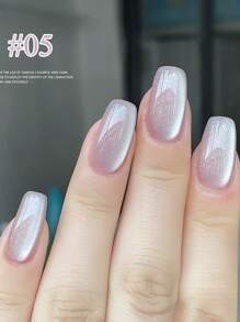 10ml Pink Blue Green Glass Bead Cat Eye Gel Nail Polish 2025 Milk Tea Small Light Bulb Crystal Cat Eye Gel Nail High-Density Glass Bead Cat Eye Spring Summer Nail Art Nail Supplies