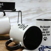 This Ceramic Mug With A Simple Text Pattern Is Machine-Washable, And Microwave-Safe. It Can Be Used To Hold Milk, Coffee, Tea And Other Beverages. It Is Especially Suitable For Various Scenarios Such As At Home And In The Office Back To School